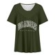 thumbnail image 4 of Blusas de Manga Corta para las Mujeres con Cuello en V Impreso Suéter Casual Top, Blusas para las Mujeres Casual, 4 of 4