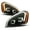 Black Housing, variant on AKKON - For 2008-17 Freightliner Cascadia Switchback LED Signal Daytime Running Lamp Strip Projector Headlights Black Housing Clear Lens Set