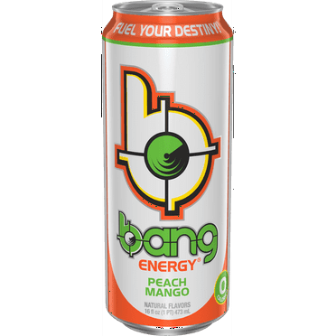 Bang Energy Peach Mango, Energy Drink, 1 Count, 16 fl oz pack of 1