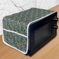 thumbnail image 1 of Foliage Microwave Oven Cover, Natural Theme Tropical Jungle and Palm Leaves Along Exotic Flowers, Water Resistant Organizer with Pockets Kitchen, 36" x 12", Grey Teal and Pale Fuchsia, by Ambesonne, 1 of 1