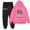 Hot Pink, variant on Bnwani 2 Piece Outfits Set for Girls Cotton Hoodies Long Sleeve Floral Pullover and Pants