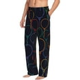 thumbnail image 2 of Sigee Colorful Balloons Print Men's Pajama Pants - Soft Lounge Sleep Bottoms with Elastic Waistband and Pockets-, 2 of 9