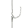 thumbnail image 2 of Sterling Silver Hammered Ring Station Link Long 1.5mm Diamond-Cut Rope Chain Necklace Italy 26+2"", 2 of 3