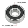thumbnail image 2 of S6000-2RS Stainless Steel Bearings 10x26x8mm Double Sealed 6000RS Bearings 3pcs, 2 of 4