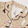 thumbnail image 5 of Elegyee Girls 2 Piece Halloween Pajama Sets Button Down Shirt Shorts, Khaki, Size 11-12, 5 of 8