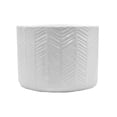thumbnail image 4 of Maceta Decorativa Grande Cerámica Esmaltada Blanca Rayada, 4 of 5