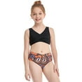 thumbnail image 3 of GEYEHUG Girls Bikini Swimsuit Two Piece Set Bathing Suit Cross Tankini Top UPF 50+ Swimwear Kids Sizes 3–9 Years, 3 of 7