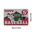 thumbnail image 4 of Chapa Béisbol Topps Metal Vintage Pintura Hierro Rectangular 30x20cm, 4 of 9