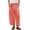 Watermelon Red #050, variant on Womens Barrel Wide Leg Cropped Pants Elastic High Waist Pull On Harem Pants with Pockets Summer Baggy Pant, L