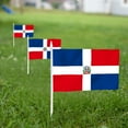 thumbnail image 3 of Anley Dominican Mini Flag 12 Pack - Hand Held Small Miniature Dominican Flags on Stick - 5x8 Inch with Solid Pole & Spear Top, 3 of 6
