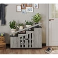 thumbnail image 4 of Furniture of America Barstead Wood Staircase Shoe Cabinet in Gray Oak, 4 of 6