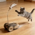 thumbnail image 4 of 3-in-1 Interactive Cat Toy - 2-Speed Automatic Moving Mouse Cat Toys Self Play with Hanging Feather String Ribbon and Wiggly Silicone Mice Tail for Bored Indoor Adult Cats Kittens, 4 of 8