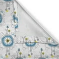 thumbnail image 4 of Ambesonne Tattoo Window Valance, Aquarelle Compass Travel, 54" X 12", Blue Black Yellow, 4 of 5
