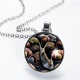 thumbnail image 2 of Snail Elegant Glass Circular Pendant Necklace - Stylish Jewelry for Women, 2 of 5