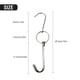 thumbnail image 4 of Duck Hooks Meat Hook BBQ Tools Double Hooks Grill Hanger Rying Smoking Hanger, 4 of 11