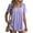 #1 Purple, variant on SHIBEVER Tops for Women Summer Short Sleeve Tshirt Loose Pleated Blouse Casual Solid Color Shirt Fashion Purple Tunic Size M