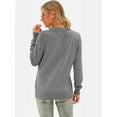 thumbnail image 5 of Women's Crew Neck Button Down Long Sleeve Cardigan for Women Classic Soft Ladies Cardigan Sweater Coat, 5 of 6