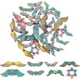 thumbnail image 1 of 32 cuentas de alas de ángel con diseño de alas de hada, mariposa, estrella, chapadas en plata, con alas de ángel y arcoíris., 1 of 9