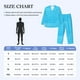 thumbnail image 4 of Balery Sky Blue Glitter Pijama para Hombre de Dos Piezas con Manga Larga, Conjunto de Dormir y Descanso Suave con Bolsillos-Large, 4 of 7