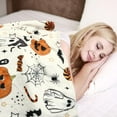 thumbnail image 5 of Halloween Ghost Boo Blanket- Fun and Cute Flannel Soft Warm Blanket for Sofas and Chairs - 50x60 Inch, 5 of 8