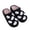Black, variant on Qingpeng Womens Closed Back Ghost Pattern Plush Slippers Cozy Soft Indoor House Shoes with Contrast Design for Halloween Home Wear