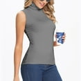 thumbnail image 4 of ANYFIT WEAR Womens Mock Turtleneck Tank Top Sleeveless SLim Fit Top Basic Solid Layer Shirt, 4 of 7
