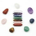 thumbnail image 4 of ERDOUY 1 piece natural chakra crystal stone set gift box (7 irregular rolling stones+7 double pointed hexagonal pillars), healing crystal stone, home decoration stone, 4 of 4