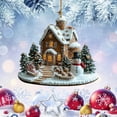 thumbnail image 7 of XINGXIANG Christmas Tabletop Decor, Snowman Gingerbread House Decoration for Indoor, Xmas Desktop Decor for Home Holiday New Year, 6.7x8 Inch Christmas Tree Decoration, 7 of 7