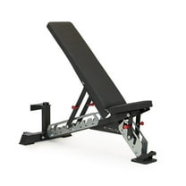 Titan Fitness TITAN Series Single Post Adjustable Bench, Supports 600 LB Incline, 1,000 LB Flat, Versatile Utility Bench for Home Gym Weightlifting Strength Training, 2.5" Thick HeftyGrip Vinyl Pad