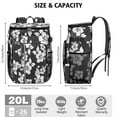 thumbnail image 3 of Tropical Flower and Leaves Pattern Insulated Cooler Backpack, Leakproof Waterproof Lunch Backpack for Beach Vacations, Hiking, 3 of 6