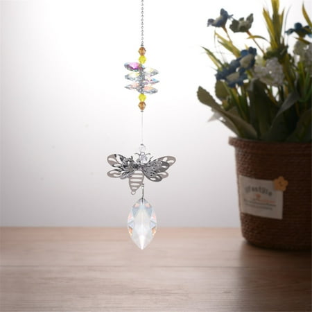 

WANYNG Bee Feifei Crystal Pendant Plated Lighting Sunlight Catcher Garden Pendant