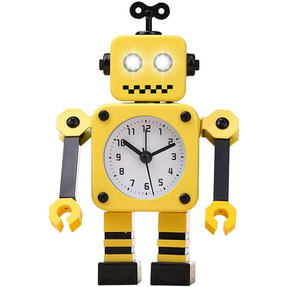 Non-ticking robot alarm clock