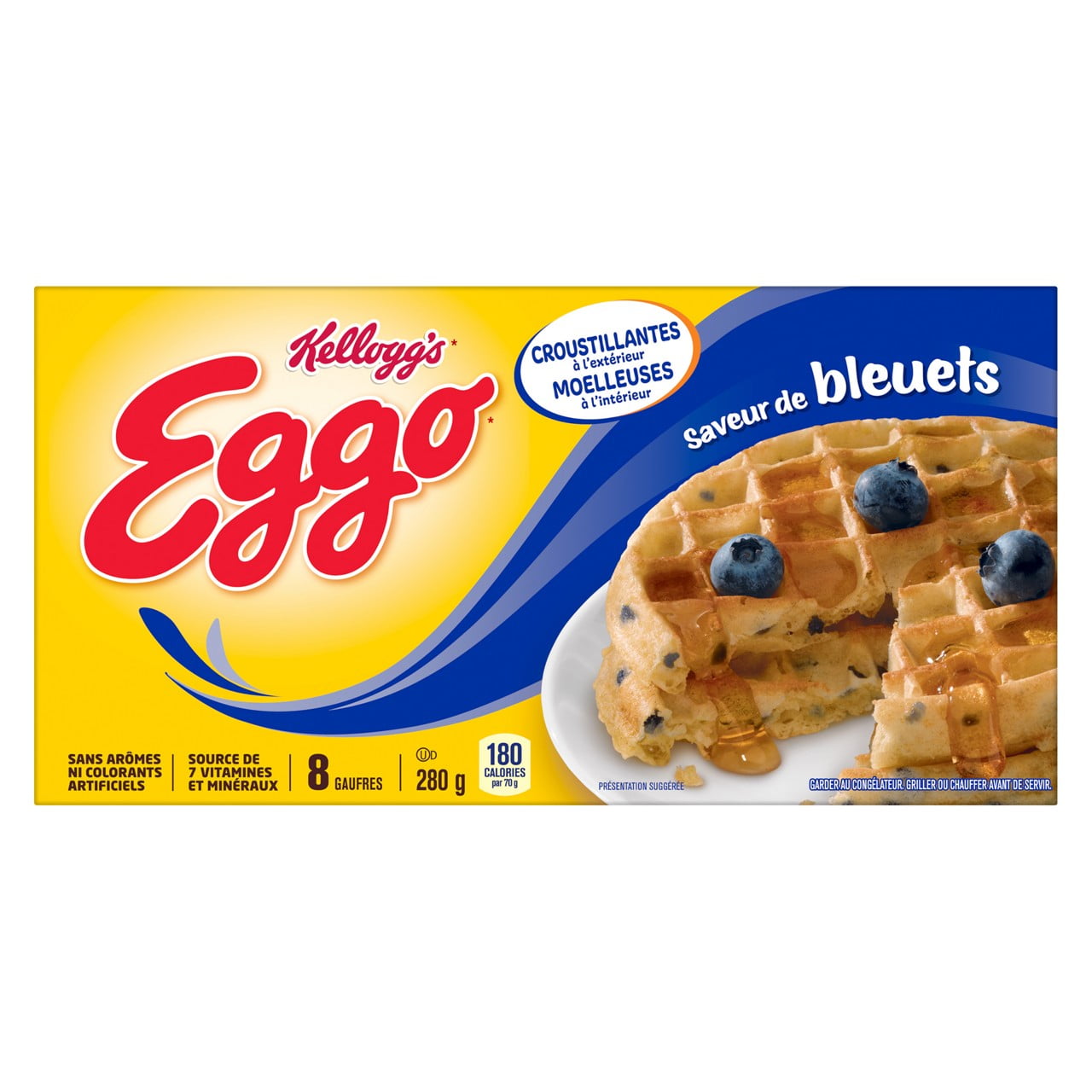 Gaufres EGGO* Saveur de bleuets, 280g (8 gaufres) 280 g, 8 gaufres