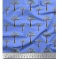 thumbnail image 1 of Soimoi Blue Rayon Fabric Owl,Insect & Tree Print Sewing Fabric BTY 42 Inch Wide, 1 of 1