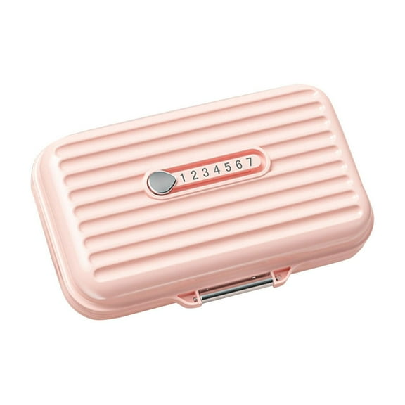 Compact and Stylish RFID Blocking Metal Card Holder Wallet for Women Secure Credit Card Case with Lock, Pink