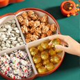 thumbnail image 5 of Persimmon New Year Candy Boxes 4 Compartment Serving Plate for Fruits Snacks Candy, 5 of 5