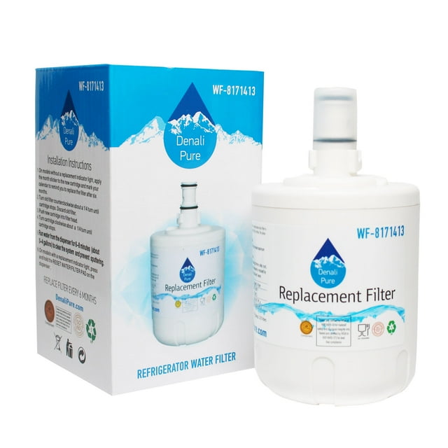 Compatible Whirlpool ED25PEXHB02 Refrigerator Water Filter - Compatible Whirlpool 8171413, 8171414 Fridge Water Filter Cartridge