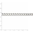 thumbnail image 4 of Sterling Silver 6.75mm Flat Open Curb Chain (20 X 6.75) Made In Italy qfoc250-20, 4 of 5