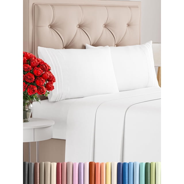 Juego de Sábanas King Size de 4 Piezas - Sábanas Cómodas, Transpirables y Refrescantes - Sábanas de Lujo de Hotel para Mujeres y Hombres - Sábanas Extra Suaves y Sin Arrugas de Fácil Ajuste con Bolsil