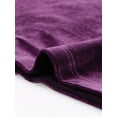 thumbnail image 5 of INSPIRE CHIC Women's Velvet Top Button Down Shirt V Neck Long Sleeve Retro Blouse S Purple, 5 of 6