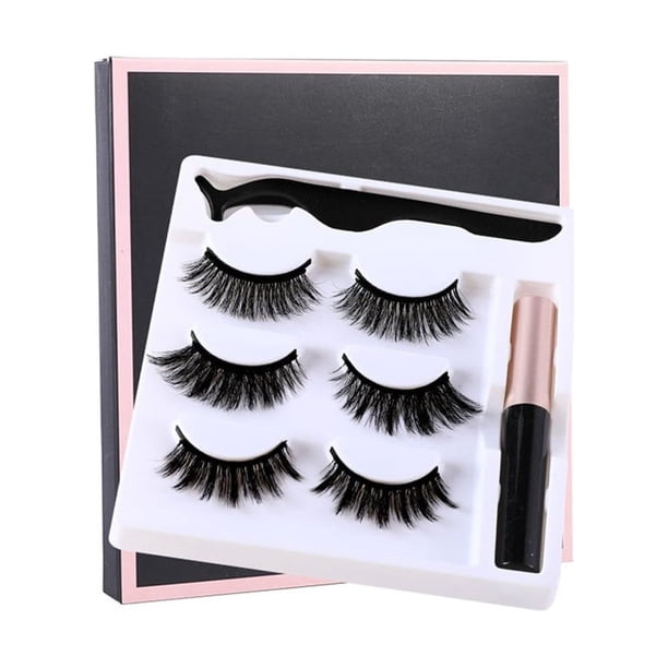 Juego de pinzas para ojos falsos magnéticos líquidos, kit para ojos, maquillaje para mujeres, 5ML
