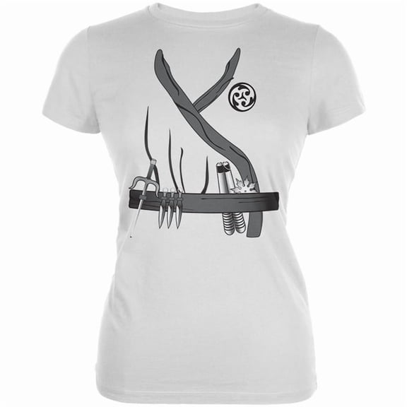 Halloween Ninja Assassin Costume Women's Juniors Soft T Shirt