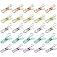 thumbnail image 1 of Pack of 50 Small Metal Clips - Multipurpose Clips 5 Colors (Rose Gold, Gold, Silver, Purple, Green), 1 of 5