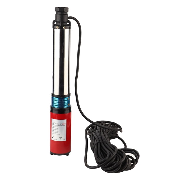 Bomba de agua sumergible solar de alta elevación para pozo profundo de 1'', 48 V, 60 V, 4/5 m a 45/55 m de CC, línea de 20 m