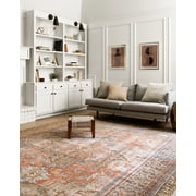 Loloi II Loren Collection LQ-15 Terracotta / Sky Oriental Area Rug 8'-4 x 11'-6