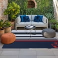 thumbnail image 2 of Anchor Navy Blue Outdoor Rug for Patio/Deck/Porch, Non-Slip Large Area Rug 5 x 8 Ft, Red Nautical White Geometric Stripes Indoor Outdoor Rugs Washable Area Rugs, Reversible Camping Rug Carpet Runner, 2 of 8
