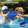 thumbnail image 5 of Kuoser Dog Life Jacket, High Flotation Dog Life Vest with Rescue Handle for Swimming Boating, Reflective Pet Safety Life Preserver for Small Medium Large Dogs, Blue, XS, 5 of 8