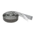 thumbnail image 4 of Abbracc 1 Roll 5 Row Rhinestone Ribbon Diamond Mesh Wrap Roll DIY Craft Black White, 4 of 9