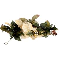 Holiday Time Gold Poinsettia Wreath