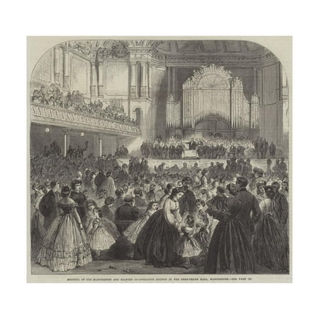 Meeting of the Manchester and Salford Co-Operative Society in the Free-Trade Hall, Manchester Print Wall